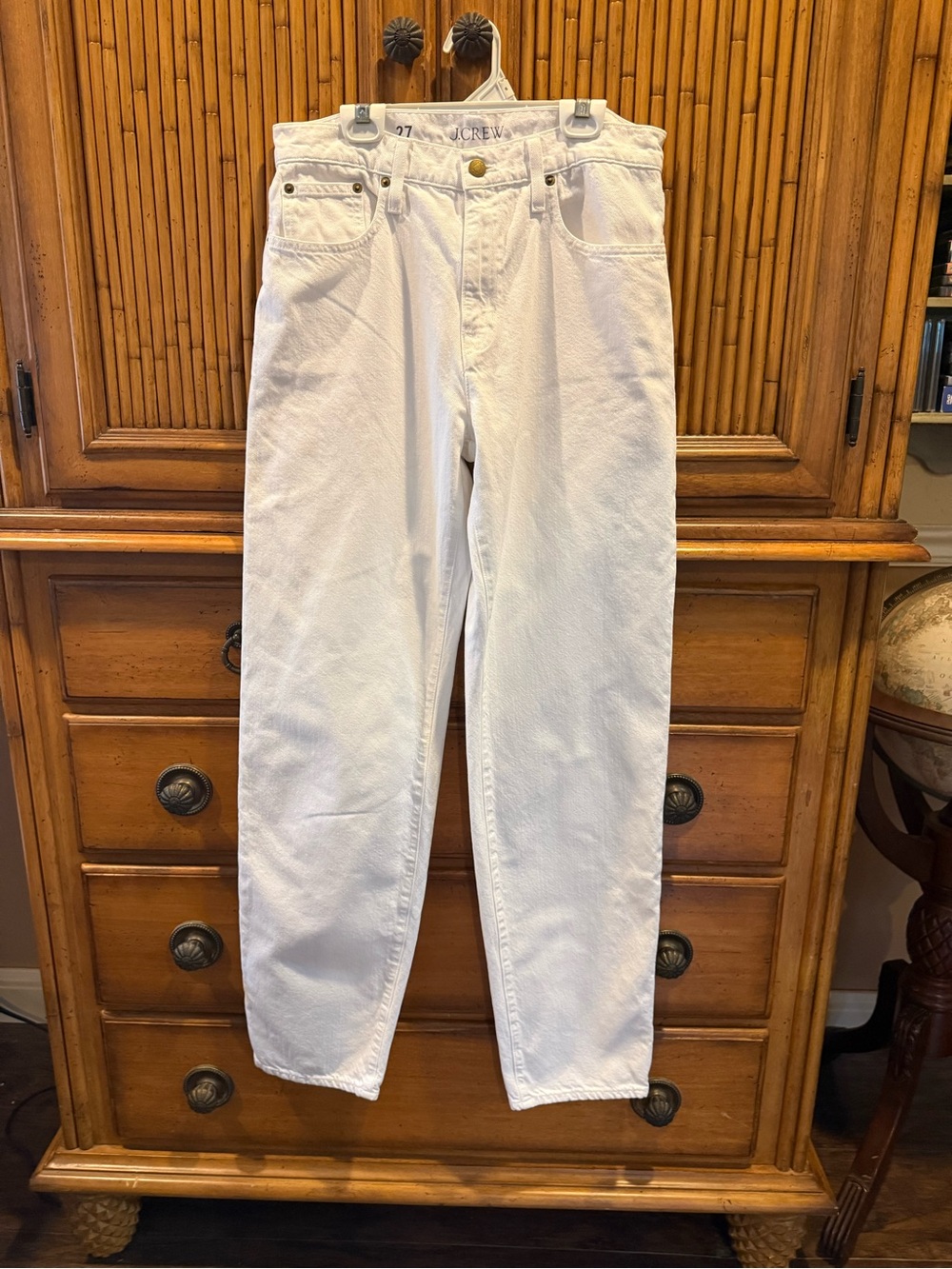 J. Crew Women’s White Relaxed Slouchy Jeans
